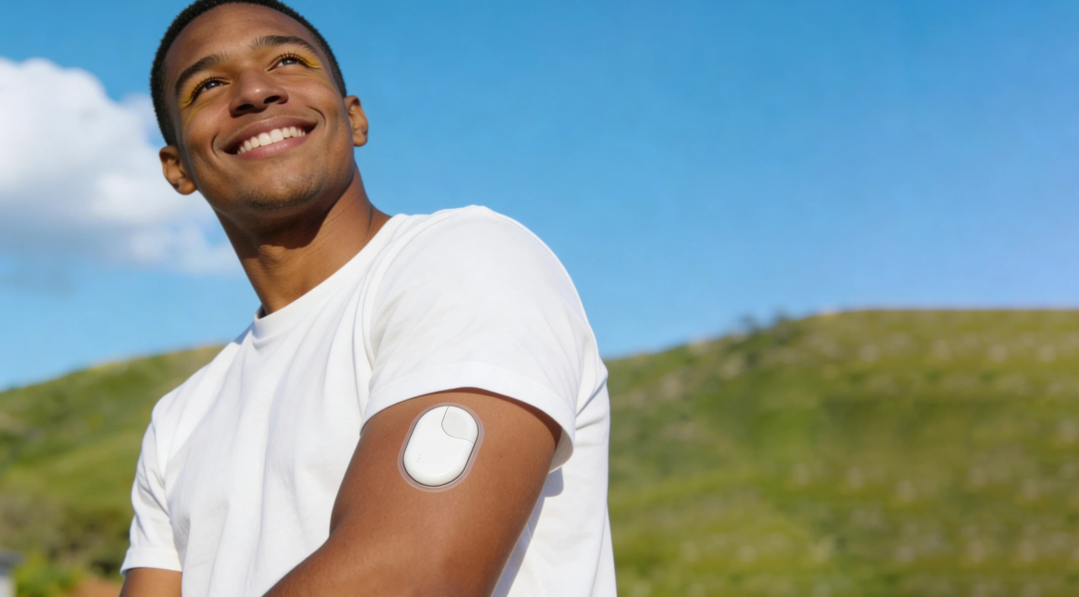 Happy guy athlete using Numa pump